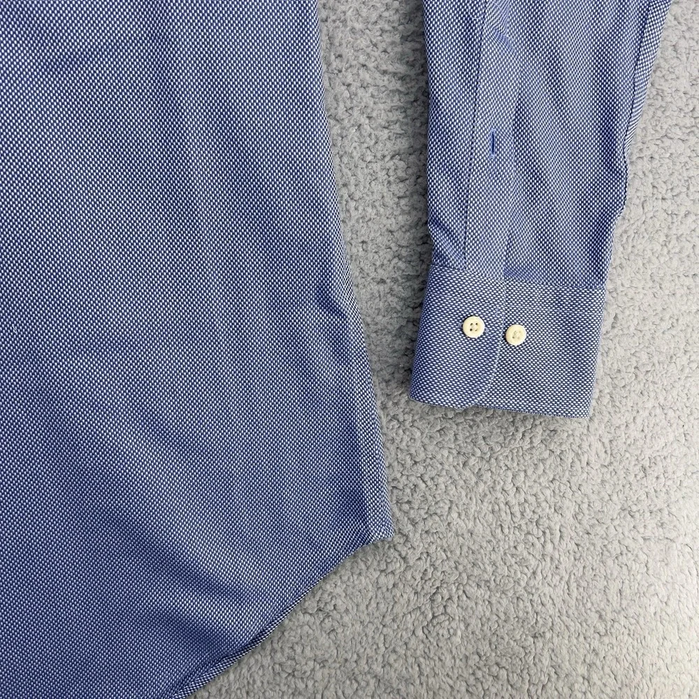 Peter Millar Long Sleeve  Button Down Mens Nanoluxe Easycare Sz Large Blue - Picture 4 of 14